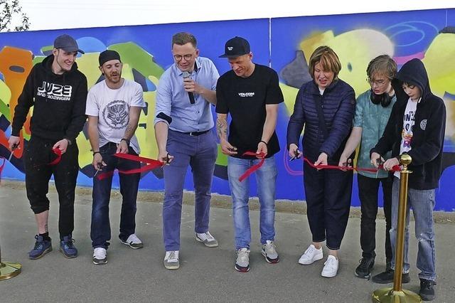 Graffiti-Wand beim Skatepark Bad Krozingen eingeweiht