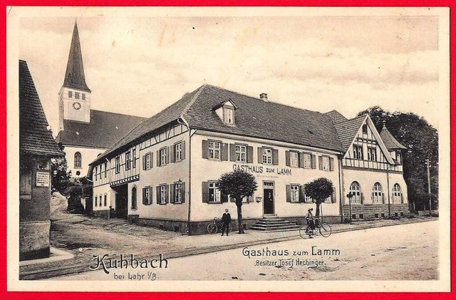 Auf alten Postkarten ist das frhere G... soll ein Neubau an die Stelle kommen.  | Foto: Manfred Eble