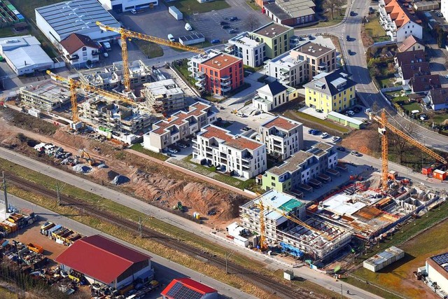 Im grten Steinener Baugebiet &#8222;...nd die Villen am Park bereits bezogen.  | Foto: Erich Meyer
