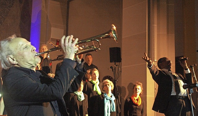 Beim Konzert anlsslich seines 30-jhr...Kaiser auch ein Solo auf der Trompete.  | Foto: Karin Stckl-Steinebrunner