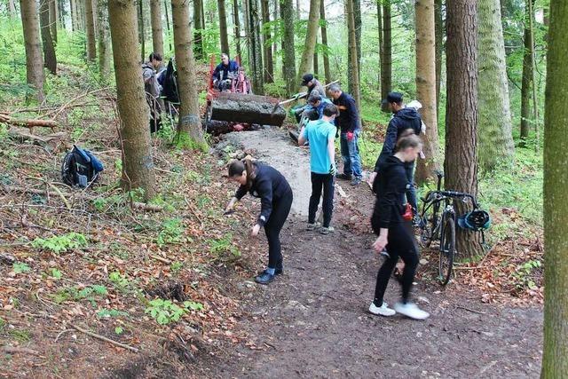 Hindernis-Parcours in Löffingen soll Mountainbiker fordern