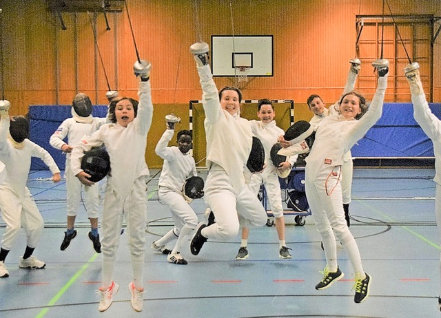 Die jungen Fechter freuen sich ber ihre Trainingsmglichkeiten.  | Foto: Hubert Bleyer