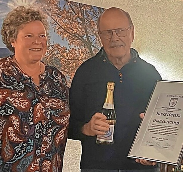 Geehrte beim Skiclub Schluchsee: Karin Wochner und Heinz Lffler.  | Foto: Privat