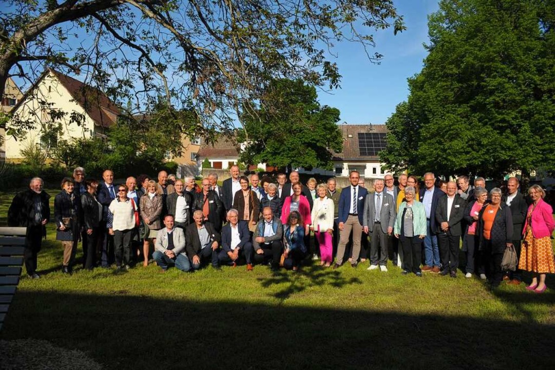 Die Delegierten bei der Versammlung de...von Schwendi Städtebundes in Burkheim.  | Foto: Reinhold John