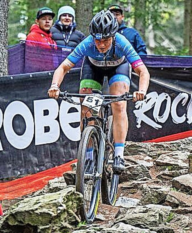 Auf steiniger Piste ging es fr Tom Brunner auf Rang fnf.  | Foto: Merida