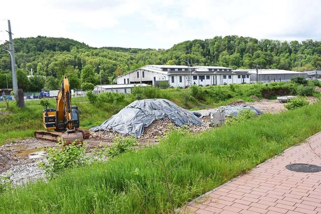 Der schmale Streifen des Baugebiets Al...s AB-Gemeindezentrum entstehen sollen.  | Foto: Robert Bergmann