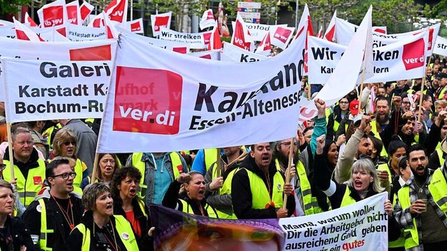 Verdi-Streik im Einzelhandel (Symbolbild)  | Foto: Roberto Pfeil (dpa)