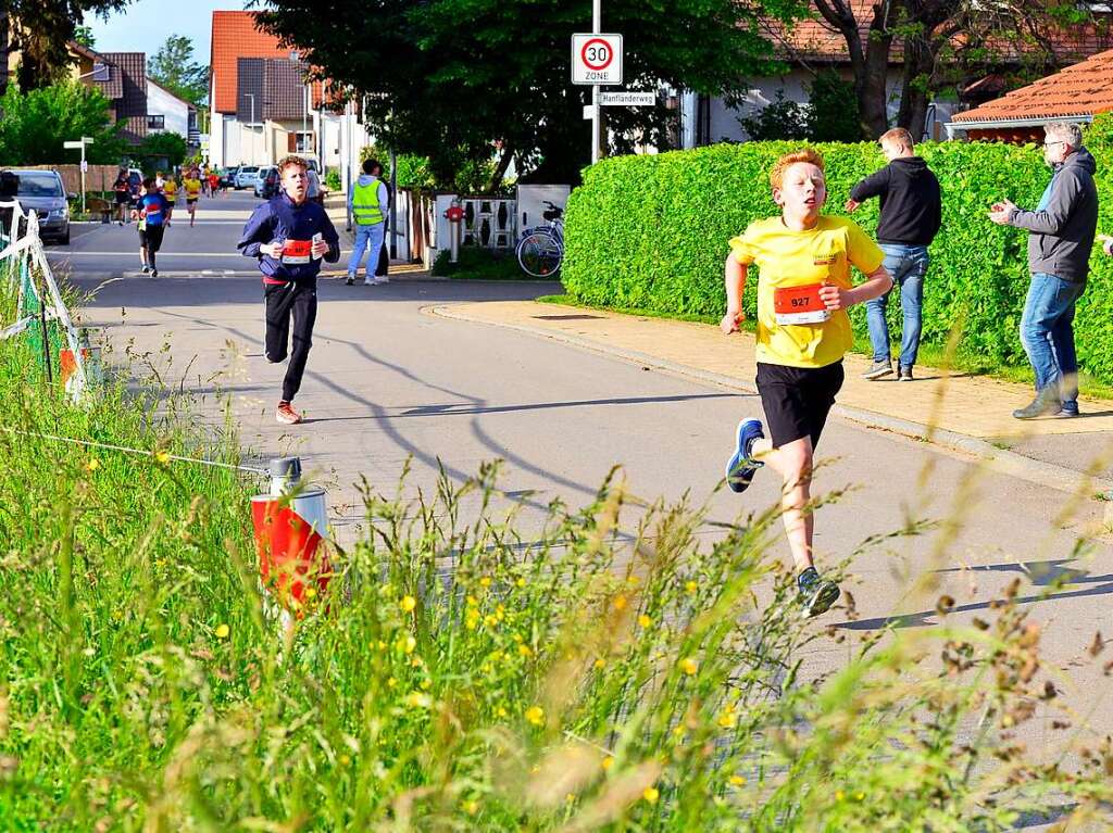 Groe Begeisterung und viel Einsatz beim Feierabendlauf in und um Buggingen.