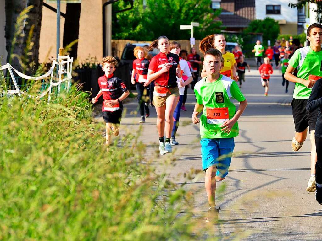 Groe Begeisterung und viel Einsatz beim Feierabendlauf in und um Buggingen.