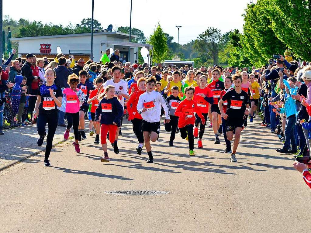 Groe Begeisterung und viel Einsatz beim Feierabendlauf in und um Buggingen.