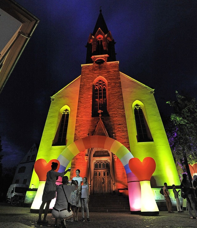 Beliebt fr so manches Selfie der Besu...ten Gebude, wie hier die Stadtkirche.  | Foto: Markus Zimmermann