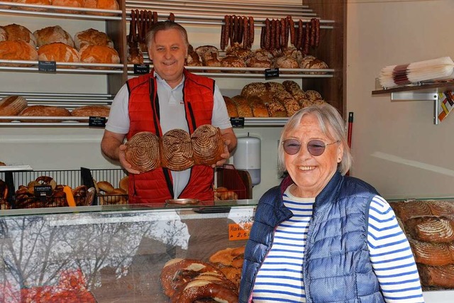 Marktmeisterin Bianca Riehle auf dem D...nd der Bckerei Weisser (Schmelzebeck)  | Foto: Stadt Lahr