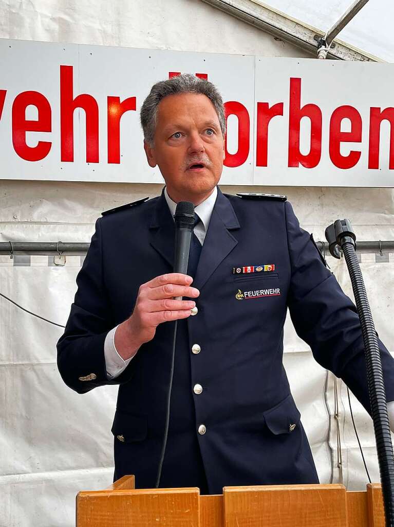 Mit einem Festakt wurde am Vatertag das 100-jhrige Bestehen der Feuerwehr in Horben gefeiert.