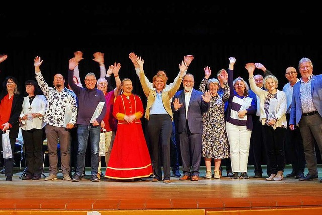 Die Zillebeker und Seelbacher waren be...0-jhrigen Partnerschaft bester Laune.  | Foto: Beate Zehnle-Lehmann