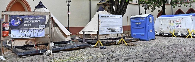 Klimacamp auf dem Rathausplatz  | Foto: Michael Bamberger