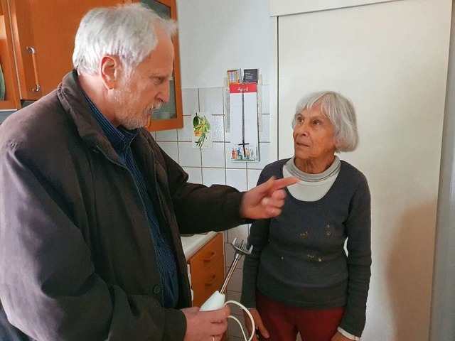 Uwe Lehmann, Brgertreff Hausmeister, zusammen mit Heidrun Sandhofer.  | Foto: Sidney-Marie Schiefer