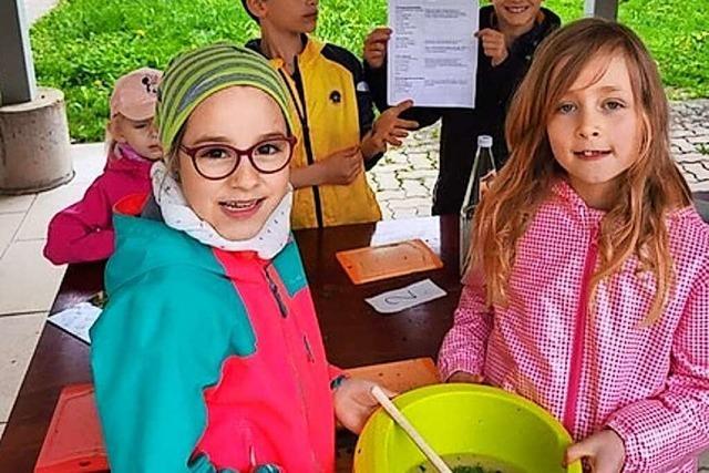 Tegernauer Naturpark-Grundschüler stellen Leckereien her aus heimischen Kräutern