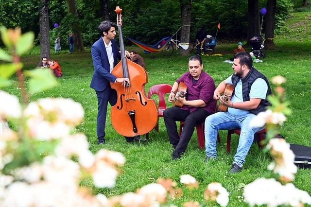 Das Angelo-Brand-Trio im Zhringer Park  | Foto: Thomas Kunz