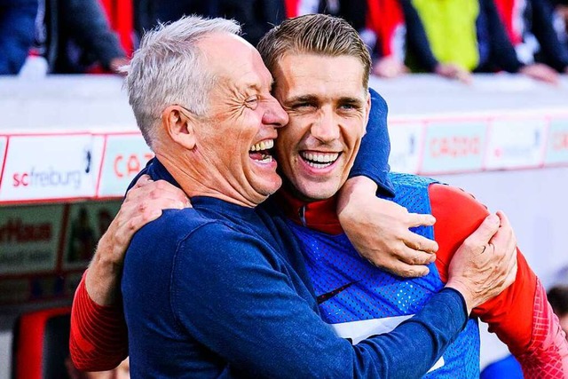 SC-Freiburg-Trainer Christian Streich ...gltig letzte Spiel fr den Sportclub.  | Foto: Tom Weller (dpa)