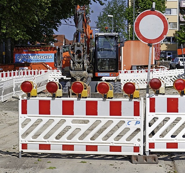 Die Sperrung der Maria-Theresia-Strae dauert noch bis 19. Juni.  | Foto: Martin Wendel