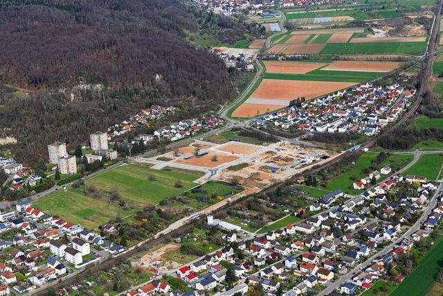 Mit Kapellenbach-Ost entsteht ein neues Wohngebiet in Grenzach-Wyhlen.  | Foto: Erich Meyer