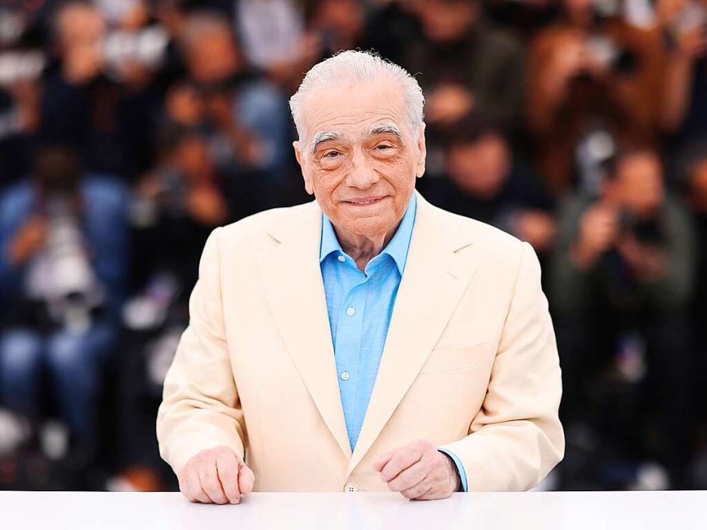 Martin Scorsese, Regisseur aus den USA, steht whrend eines Fototermins fr den Film Killers of the Flower Moon auf dem 76. Internationalen Filmfestival in Cannes.