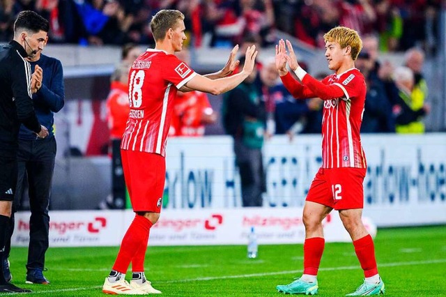 Im letzten Heimspiel der Saison 2022/2...Partie endete 2:0 fr den SC Freiburg.  | Foto: Tom Weller (dpa)