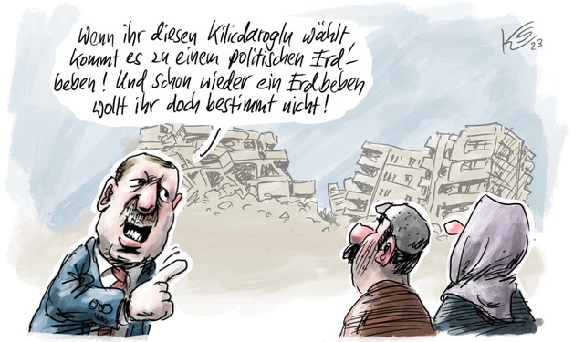 Ein Autokrat sorgt sich um sein Volk<p...ikatur: Klaus Stuttmann</BZ-FotoRepro> 