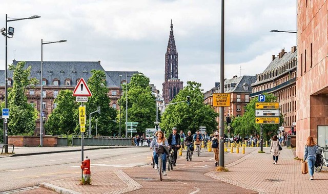 Die Radnutzung in Straburg ist so mas...ur mitunter nicht mehr mithalten kann.  | Foto: teli