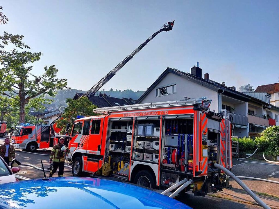 Im Laimacker in Merzhausen brannte am ... war zur Stelle und löschte den Brand.  | Foto: Max Schuler
