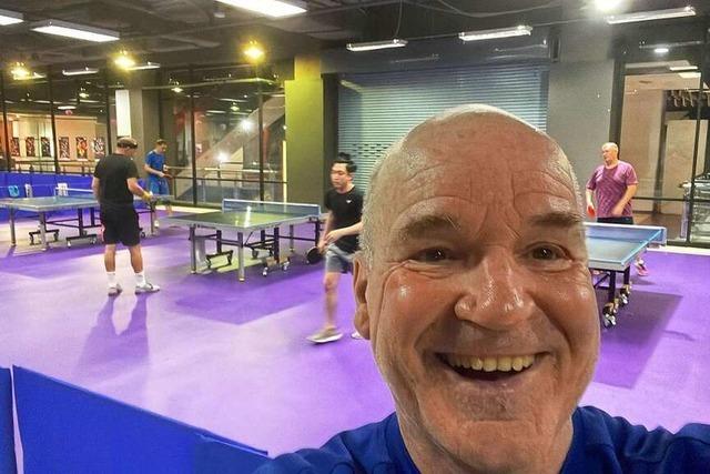 Bernhard Brgin reist zum Tischtennisspielen um die Welt