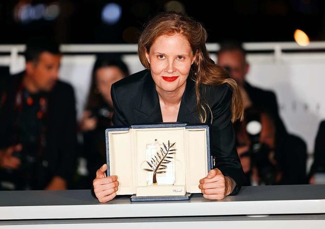 Cannes: Justine Triet, franzsische Re...atomy of a Fall bei einem Fototermin.  | Foto: Vianney Le Caer (dpa)