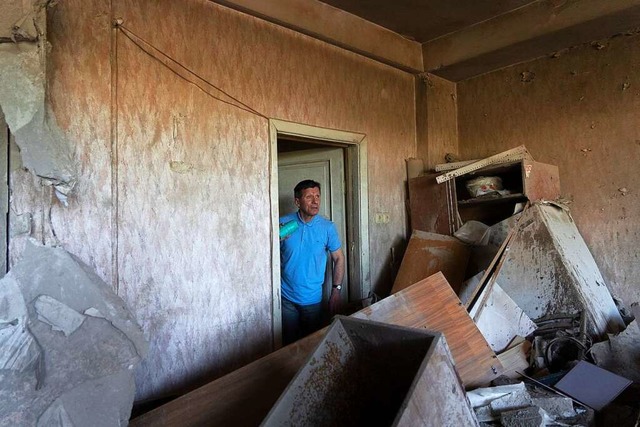 28.05.2023, Kiew: Wladimir Golubenko b...ff durch eine Drohne beschdigt wurde.  | Foto: Vasilisa Stepanenko (dpa)