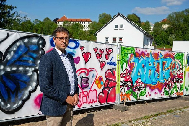 Illerkirchberg: Brgermeister Markus H...igen Tagen eine Flchtlingsunterkunft.  | Foto: Stefan Puchner (dpa)