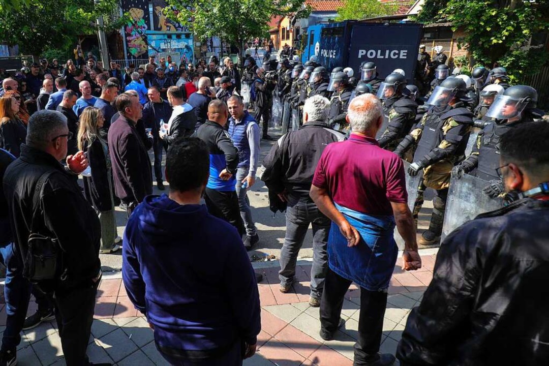 Krawalle im Kosovo  | Foto: Bojan Slavkovic (dpa)