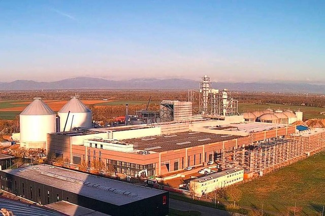 Diese neue Fabrik entsteht derzeit im ...t die grte Baustelle im Gewerbepark.  | Foto: Gutex