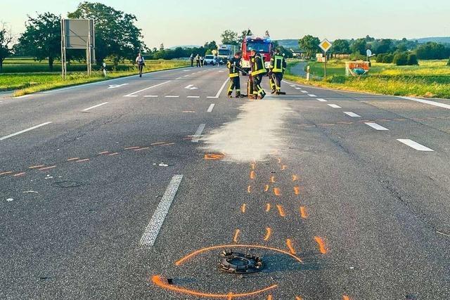 Schwerer Unfall: Autofahrer bersieht in Ettenheim einen Motorradfahrer