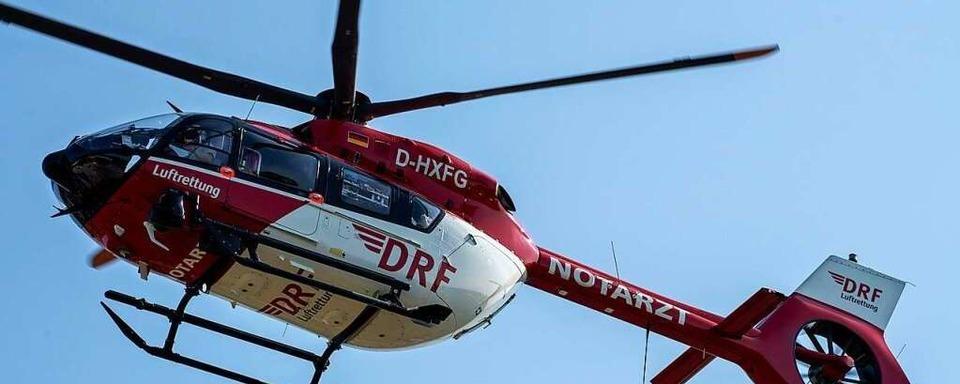 Unfall auf der A5: Verletzte muss mit Hubschrauber in Klinik gebracht werden