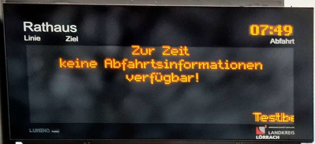 Die dynamischen Fahrgastanzeigen in We...h immer nicht in Betrieb (Symbolfoto).  | Foto: Hannes Lauber