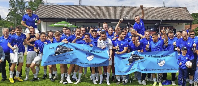 Der Kreisliga-Meister der Superlative: der SV Blau-Wei Waltershofen  | Foto: Fritz Zimmermann