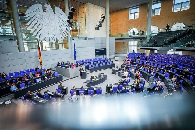 Blick in den Bundestag: Die Abgeordnet...en nach dem Zufallsprinzip ausgewhlt.  | Foto: Kay Nietfeld (dpa)