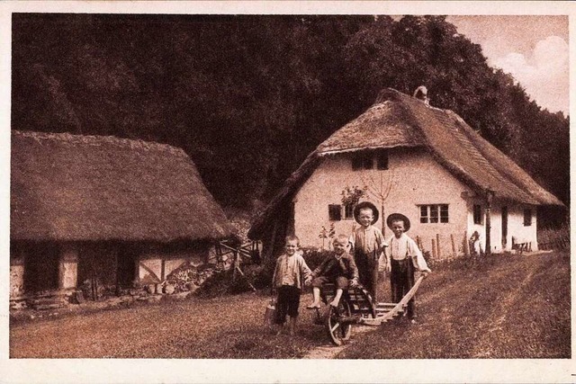Bild aus einer untergegangenen Welt: A...as Leben hart. (Historische Postkarte)  | Foto: imago stock&people
