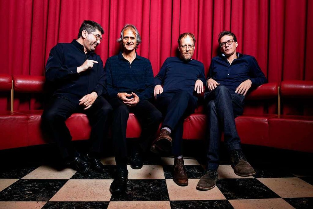 Die Markus Stockhausen Group: (v.l.) A...ausen, Christian Thom, Jrg Brinkmann  | Foto: Nikolaus Mller