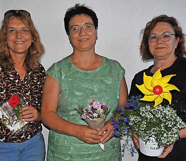 Jutta Schmidlin, Brigitte Buchmller u...) sind aus dem Vorstand ausgeschieden.  | Foto: Sebastian Ehret