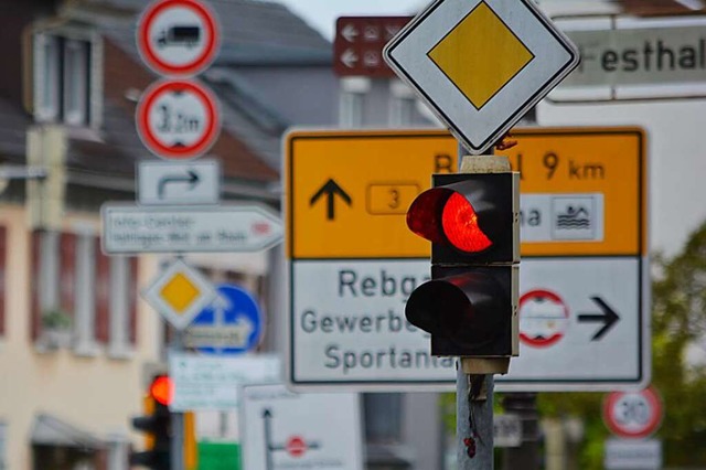Das Umstellen der Ampel in Haltingen ist zu teuer und aufwndig.  | Foto: Hannes Lauber