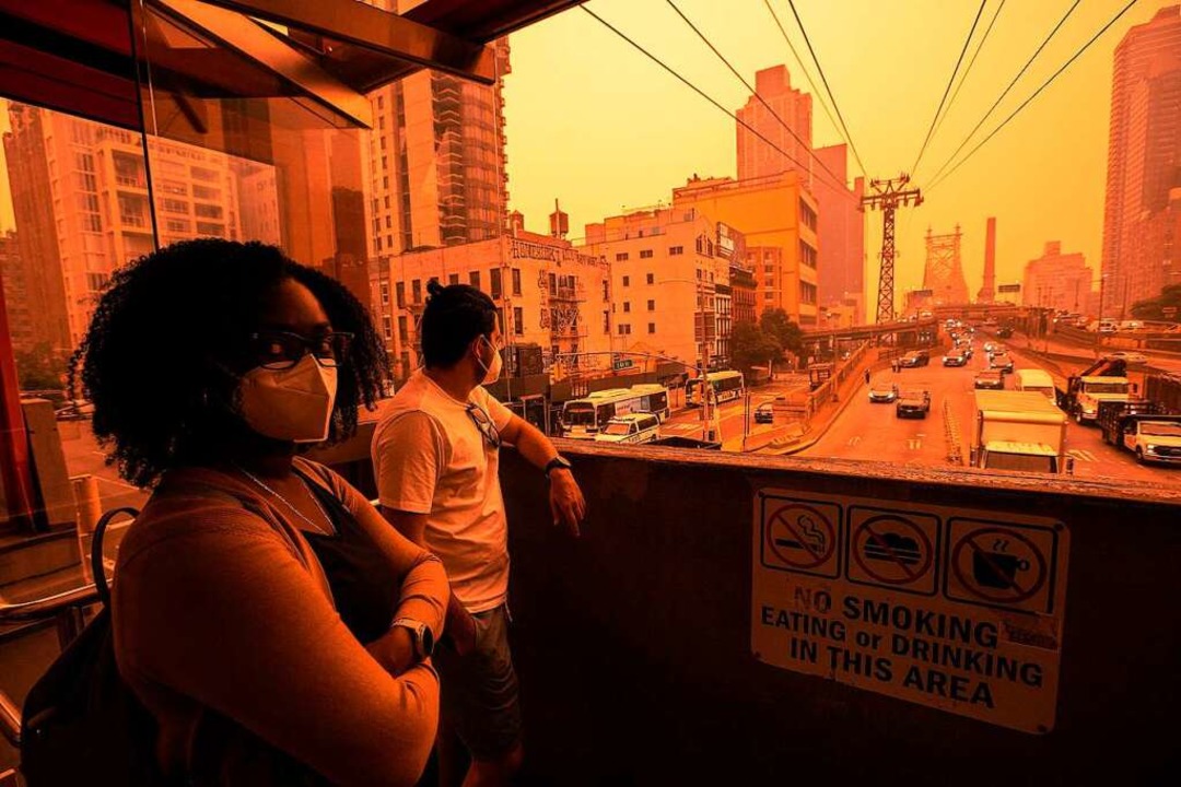 Smogalarm:  Rauchschleier New York  | Foto: EDUARDO MUNOZ ALVAREZ (AFP)