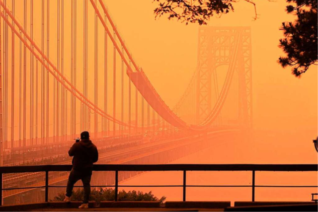 Waldbrand-Rauch aus Kanada hllt New York in dystopische Farben