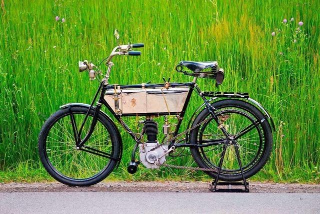 Ein Lenzkircher restauriert diese fast 120 Jahre alte Motocyclette
