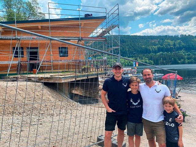 Sie sorgen fr Vernderung am Titisee-...l mit seinen Kindern Maxi und Vincent.  | Foto: Tanja Bury