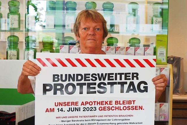 Apotheker in Weil am Rhein protestieren gegen die Gesundheitspolitik